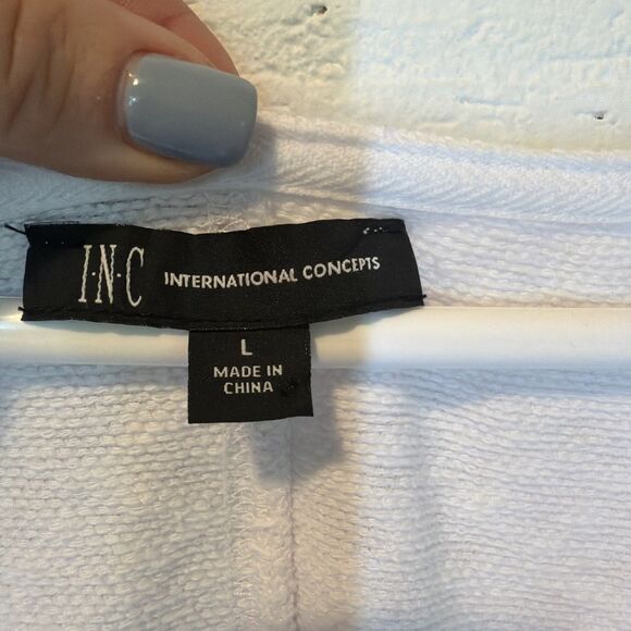 Boho-Chic Fairy Feminine Romantic White Lace Detail Knit Top by I.N.C. Large - Picture 5 of 8